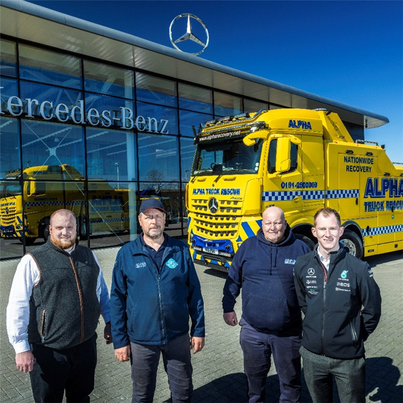 Alpha Recovery expands fleet with first Mercedes-Benz Arocs from Bell Truck and Van